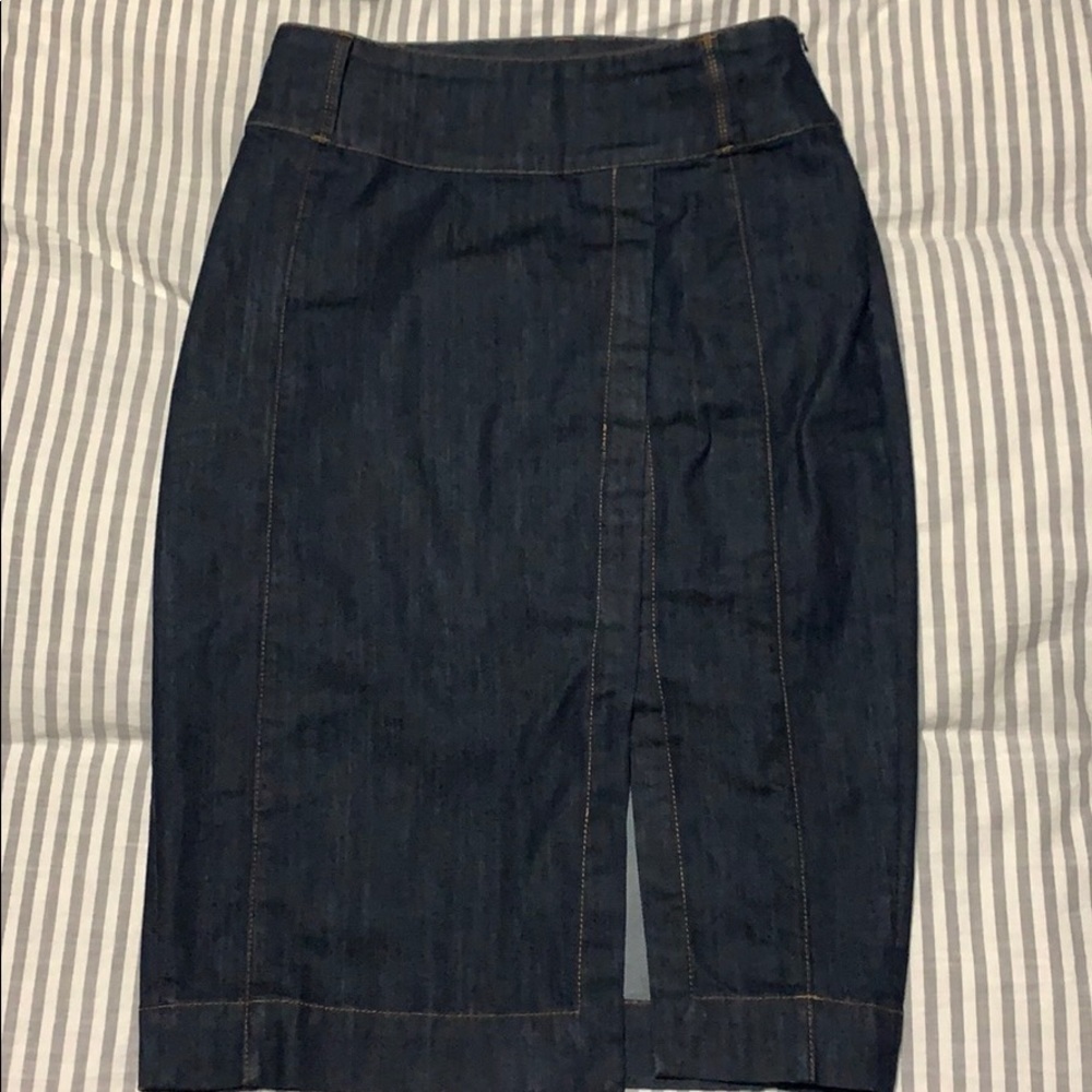 White House Black Market denim pencil skirt